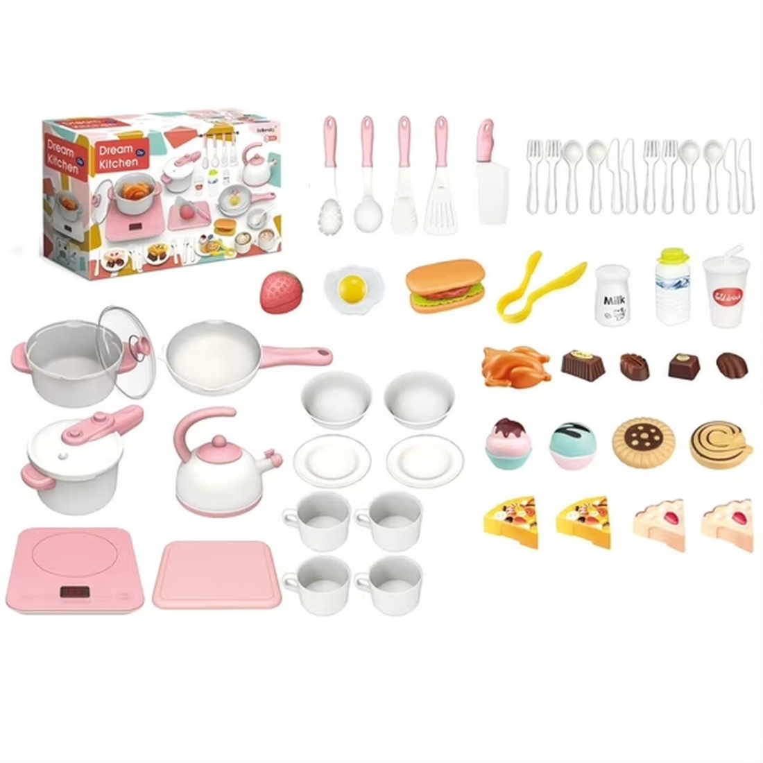 Cocina Infantil Valessati 55 Piezas Luz Y Sonido